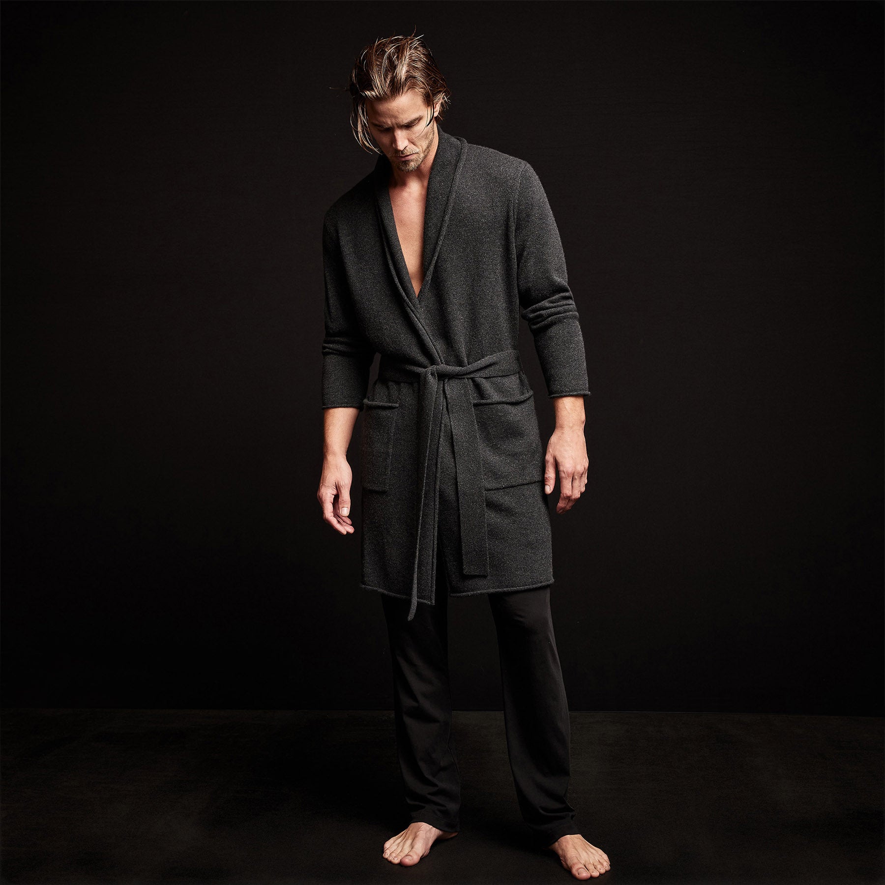 Eco-Friendly Recycled Cashmere Robe - Soft & Luxurious Women's Loungewear - Perfect for Spa Days, Relaxing at Home & Cozy Evenings