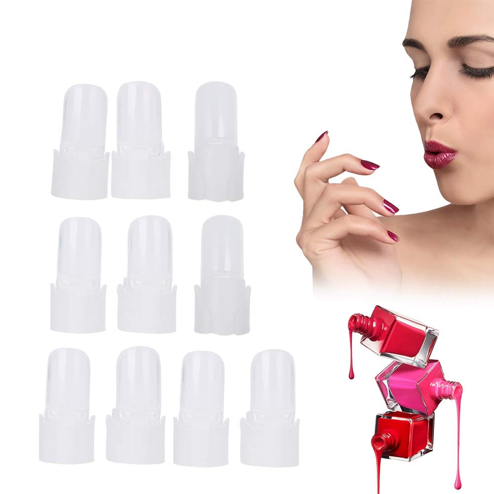 10 Pcs Acrylic False Nail Tips Cover Set - Manicure Nail Art Accessories for DIY & Professional Salon Use | Perfect for Home Beauty, Parties & Special Occasions