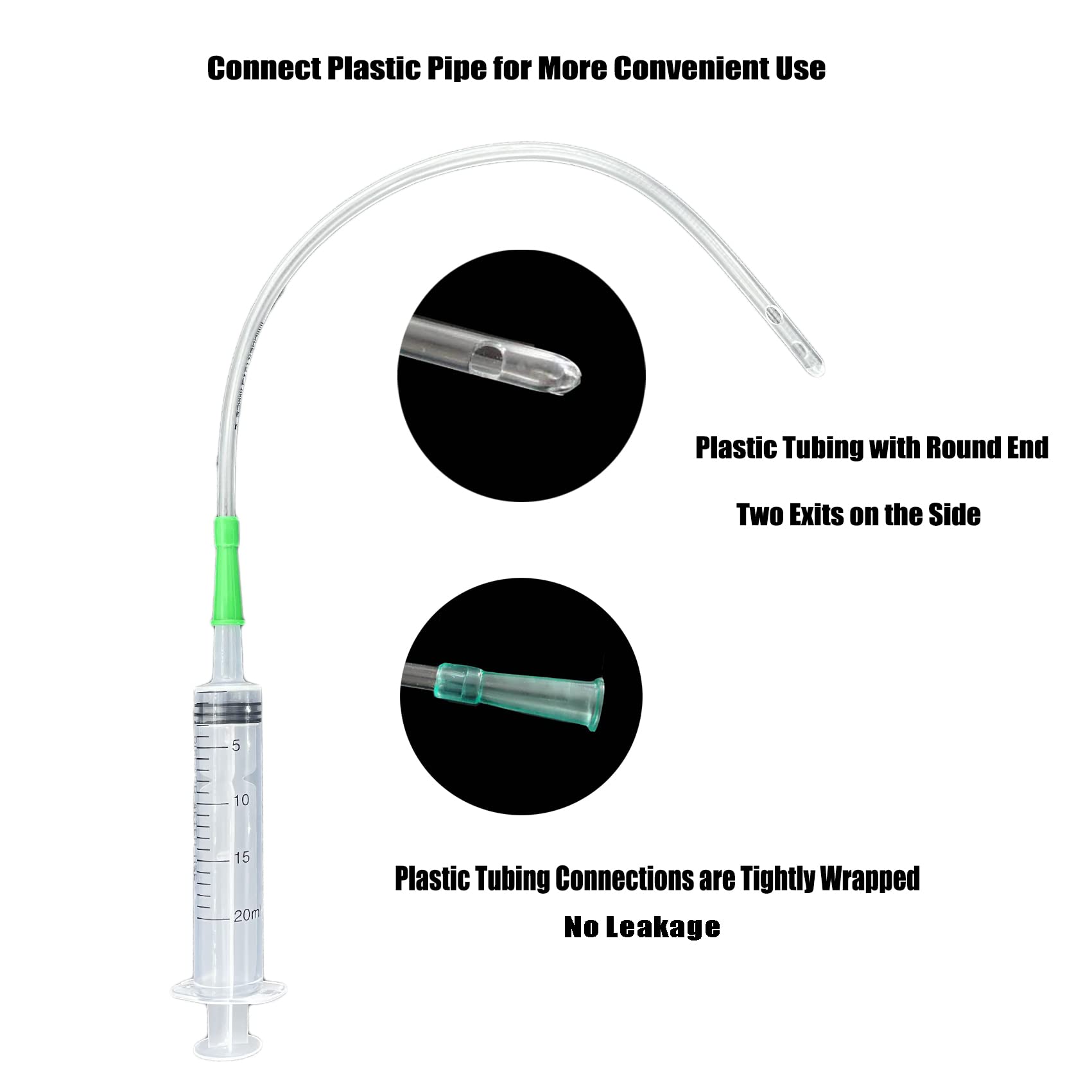 6pcs 20ml Plastic Syringes with 2pcs 13inch Tubing – Lab, Pet Feeding, Epoxy Resin, Crafts, Lubricant & Lip Gloss Filling – Ideal for Scientific Experiments, DIY Projects, and Small Liquid Transfers
