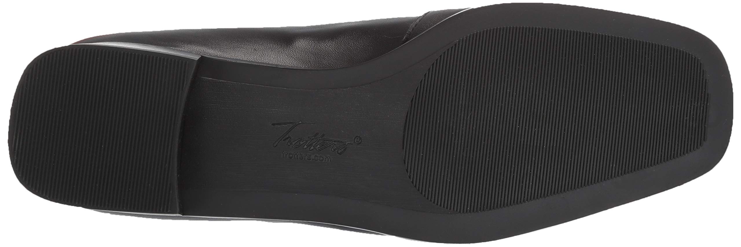 Trotters Women's Ash Loafer Shoes - Black Kid Leather Size 7.5 Narrow - Comfortable Office & Casual Slip-Ons for Work & Everyday Wear
