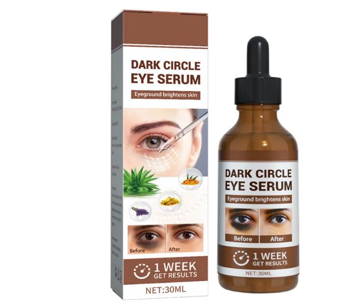 YELURI Dark Circle Eye Serum - Brightening & Anti-Aging Eye Treatment for Puffiness & Wrinkles (30ml) | Day & Night Use for Tired Eyes | Cruelty-Free Skincare