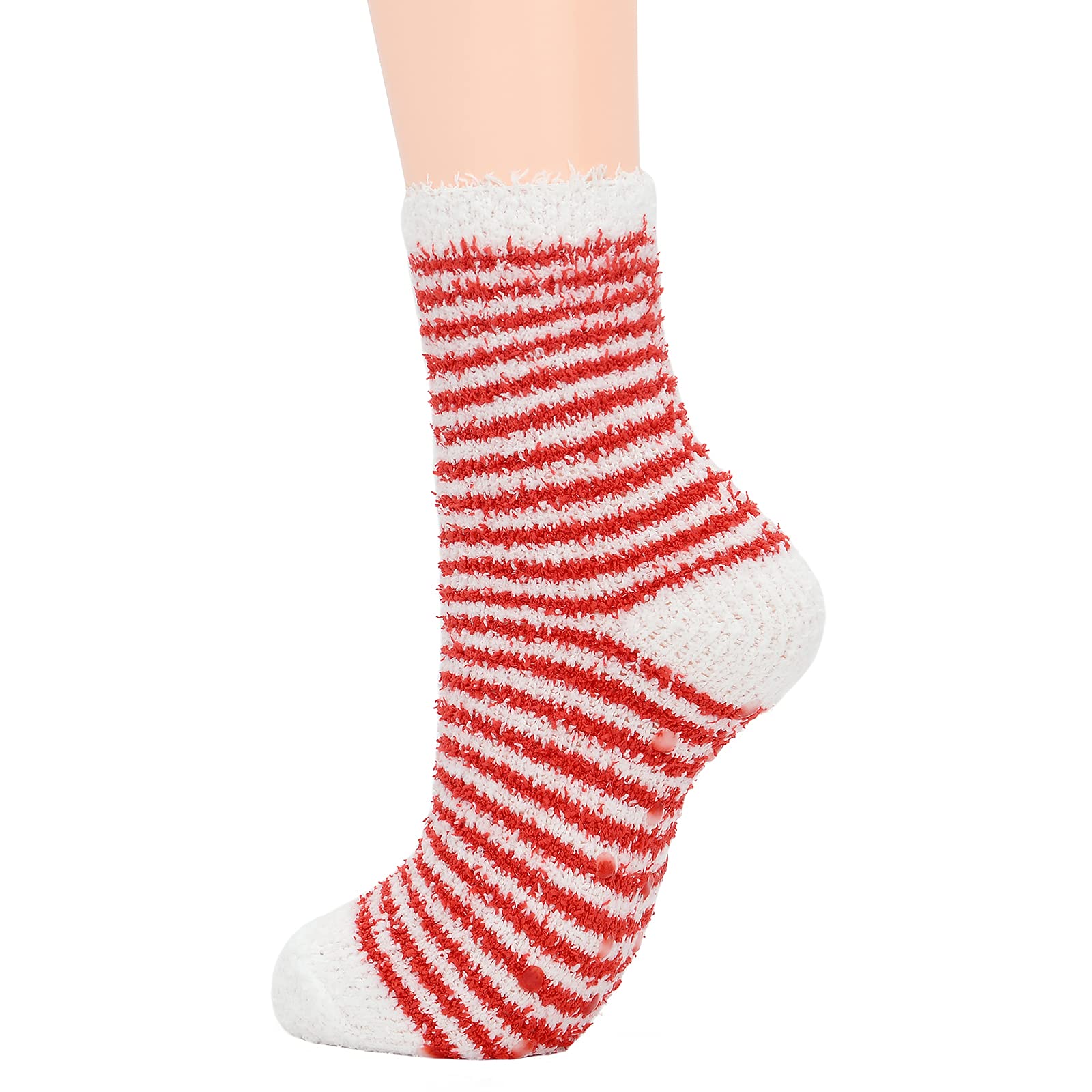 Women's Fuzzy Warm Winter Socks - Cozy Fluffy Non-Slip Socks for Athletes, Outdoor Sports & Home Wear - Perfect for Running, Yoga, Lounging & Cold Weather Comfort