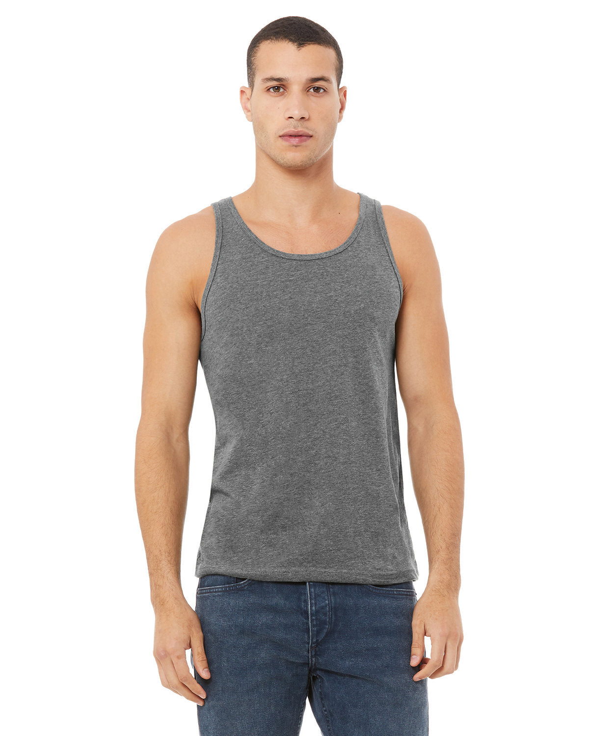 Bella + Canvas 3480CVC Unisex Heather CVC Tank Top - Soft Cotton Blend Relaxed Fit for Men & Women - Perfect for Gym, Yoga, Beach & Summer Outfits