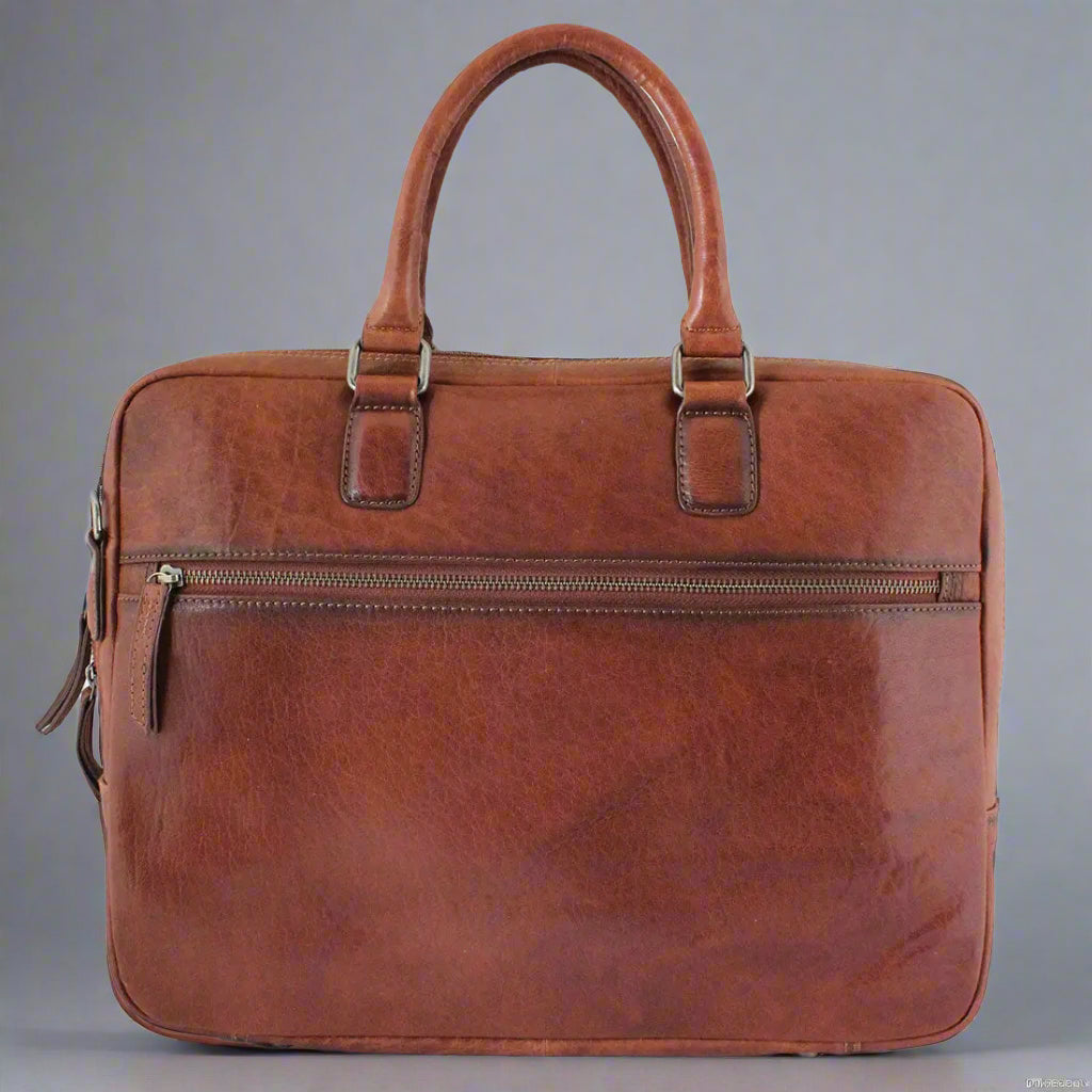 Premium MET Leather Briefcase Messenger Bag for Business & Travel - Stylish Laptop Bag for Men & Women (Fits 15.6