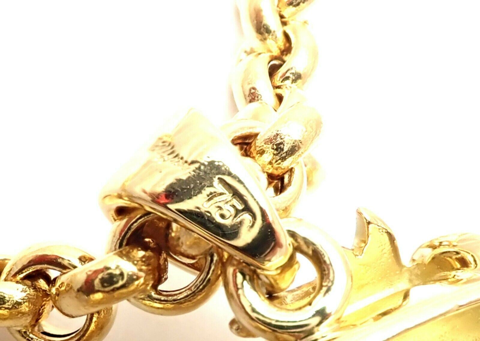 Authentic Chopard 18k Yellow Gold Large Happy Clown Flower Pendant Necklace - Luxury Jewelry Gift for Women, Perfect for Anniversaries & Special Occasions
