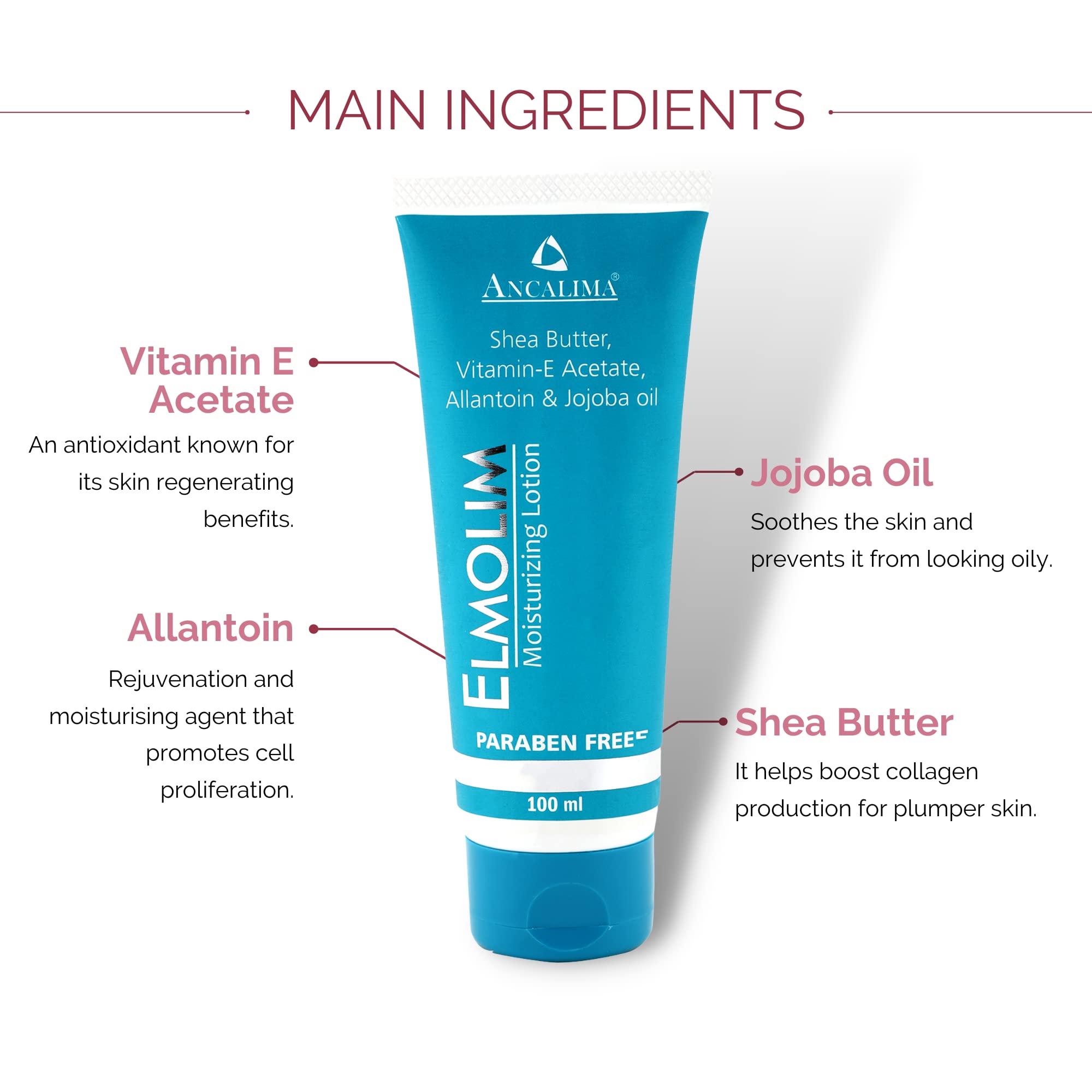 ANCALIMA ELMOLIM Moisturizing Lotion for Dry Skin - Hydrating & Nourishing Body Lotion with Shea Butter & Vitamin E - Perfect for Daily Skincare Routine & Post-Shower Hydration