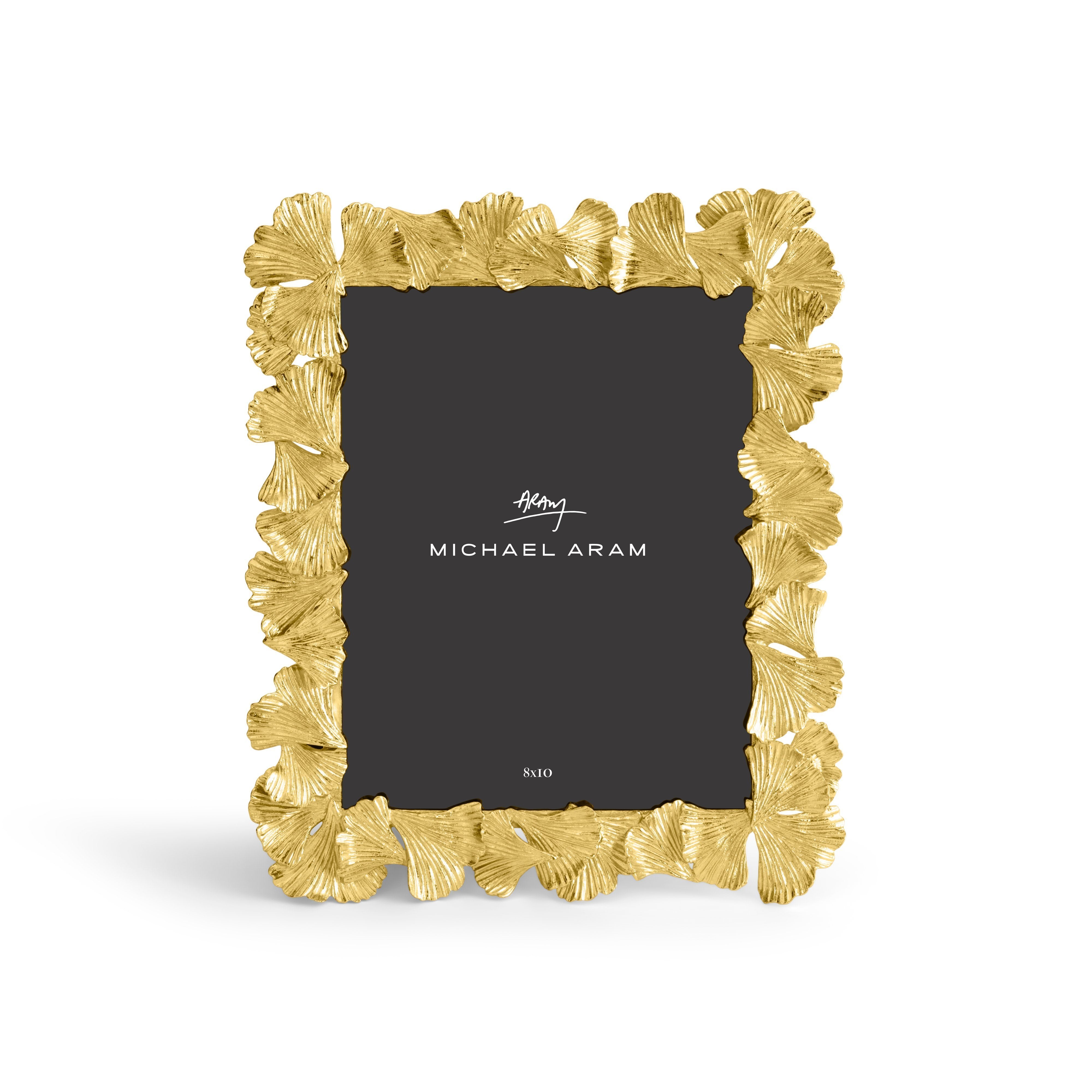 Golden Ginkgo Frame - Elegant Handmade Wooden Photo Display for Home & Office Decor - Perfect for Wall Art, Wedding Photos, and Gift Giving