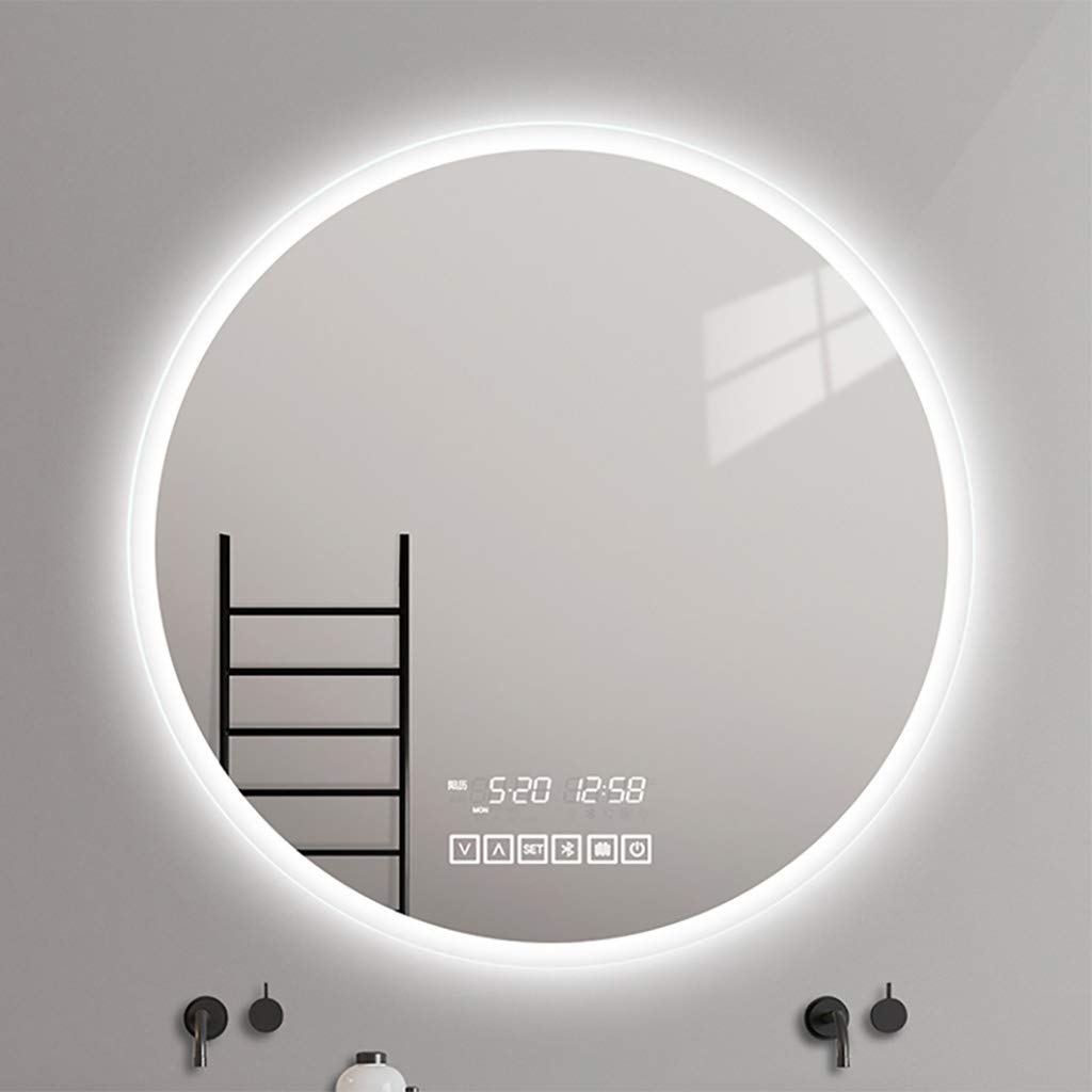 Premium Large Round LED Bathroom Mirror with Smart Touch Control - Anti-Fog, Dimmable Vanity Mirror with 3 Adjustable Color Tones (24/32 Inch) - Perfect for Makeup, Shaving & Home Decor