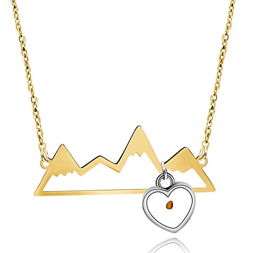 Gold mountain pendant