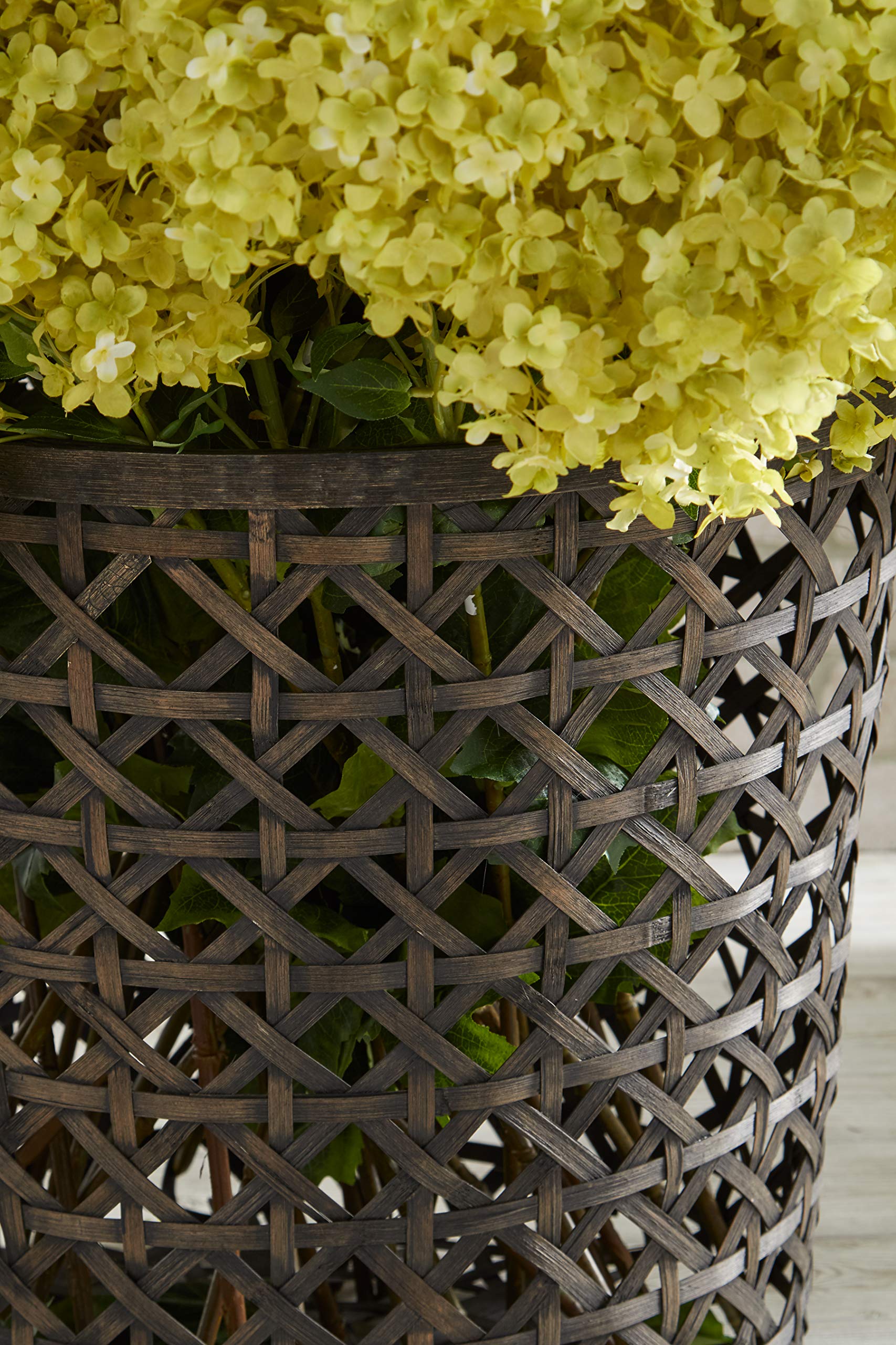 K&K Interiors Set of 3 Open Weave Bamboo Oval Nesting Baskets - Small Medium Large Sizes for Home Organization, Bathroom Storage & Farmhouse Decor