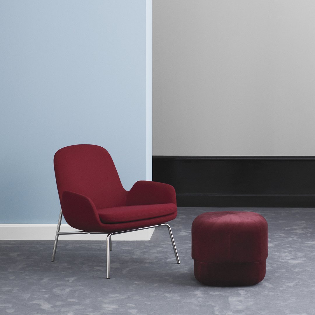 Modern Era Lounge Chair - Low Profile Mid Century Design for Living Room, Bedroom & Office - Comfortable Relaxing Armchair with Wooden Legs