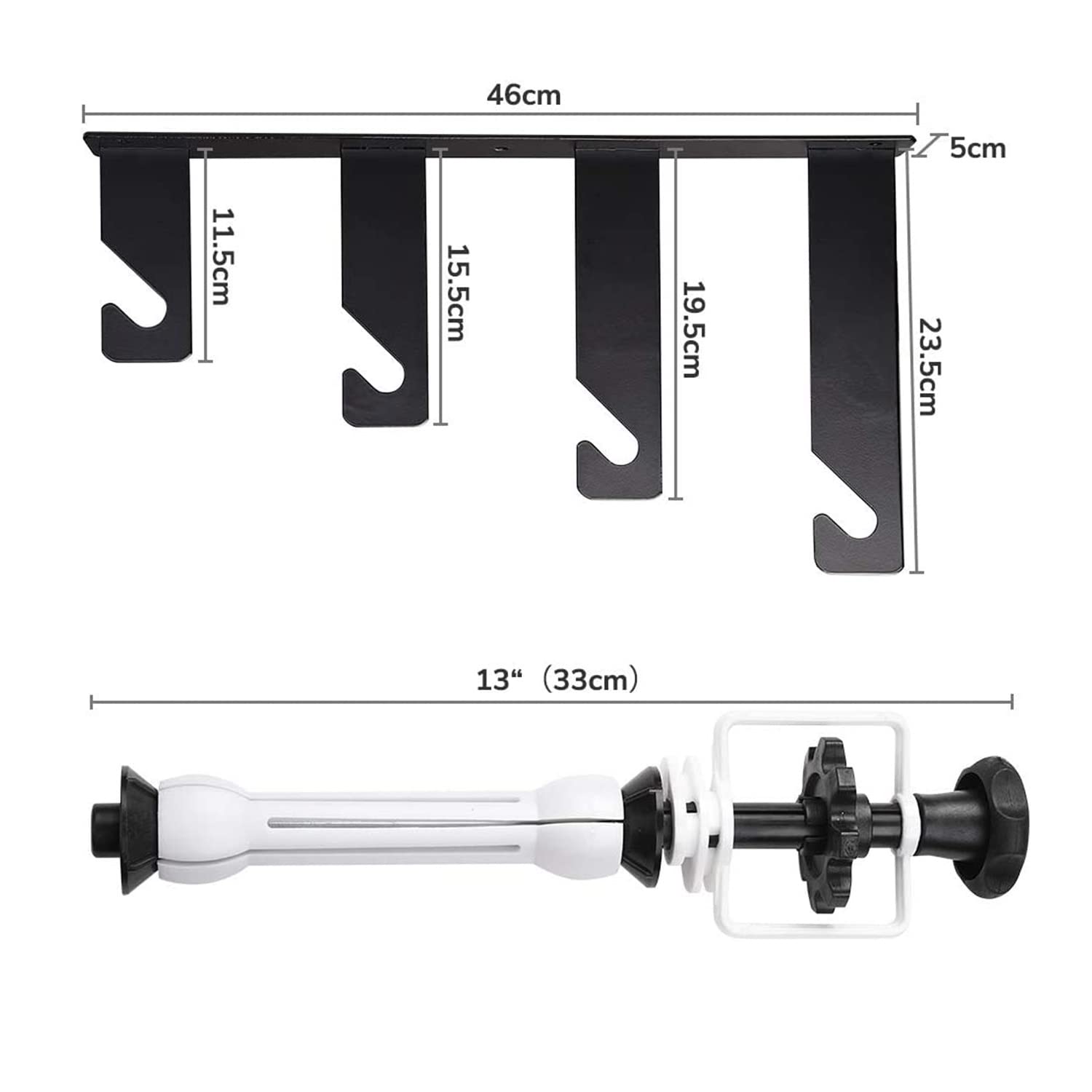Professional Photography Backdrop Wall Mount System with 8 Extension Rods & 4 Chains - Heavy Duty Backdrop Roller for Home Studio, Live Streaming, YouTube Videos, Portrait Photography, and Product Shoots