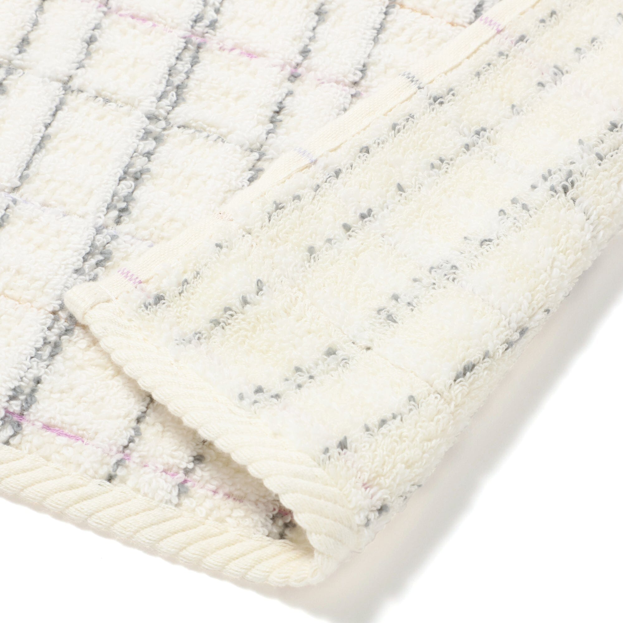 Antibacterial & Odor-Resistant Tweed Pattern Face Towel - Soft & Absorbent White Hand Towel for Gym, Travel & Daily Skincare