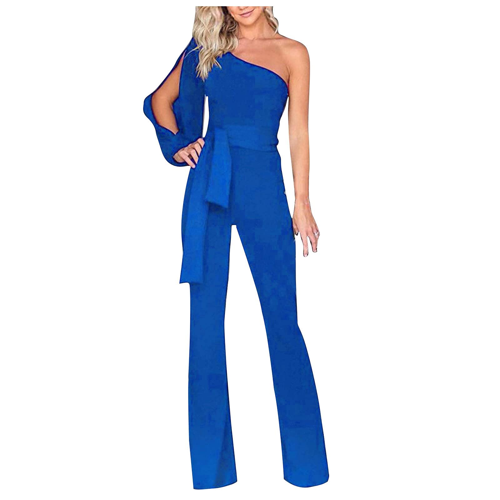 PEGONE Women's Casual Loose Long Overalls - Wide Leg Party Jumpsuit for Club Wear & Night Out | Comfortable Straight Leg Romper for Women's Fashion, Dating, and Special Occasions