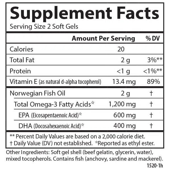 Carlson Super Omega-3 Gems Fish Oil Supplement - High EPA & DHA for Heart & Brain Health - Supports Joint Function & Immunity - 100 Softgels - Perfect for Daily Wellness Routine & Active Lifestyle