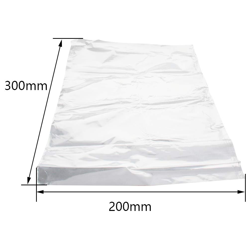 Bettomshin 100PCS POF Heat Shrink Bags 11.81x7.87 Inch - Clear Shrinkable Wrapping Packaging for DIY Crafts, Gifts, Shoes & Candles | Perfect for Retail Packaging, Gift Wrapping & Product Protection