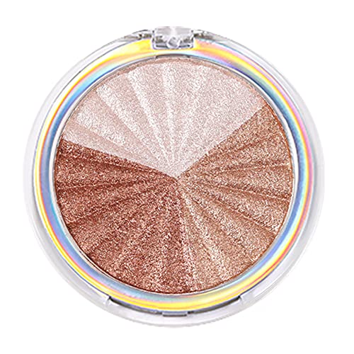 3-Color Bronzer & White Shimmer Highlighter Palette - Face Contour, Blush & Illuminator Makeup Kit | Perfect for Party, Wedding & Night Out Makeup Looks