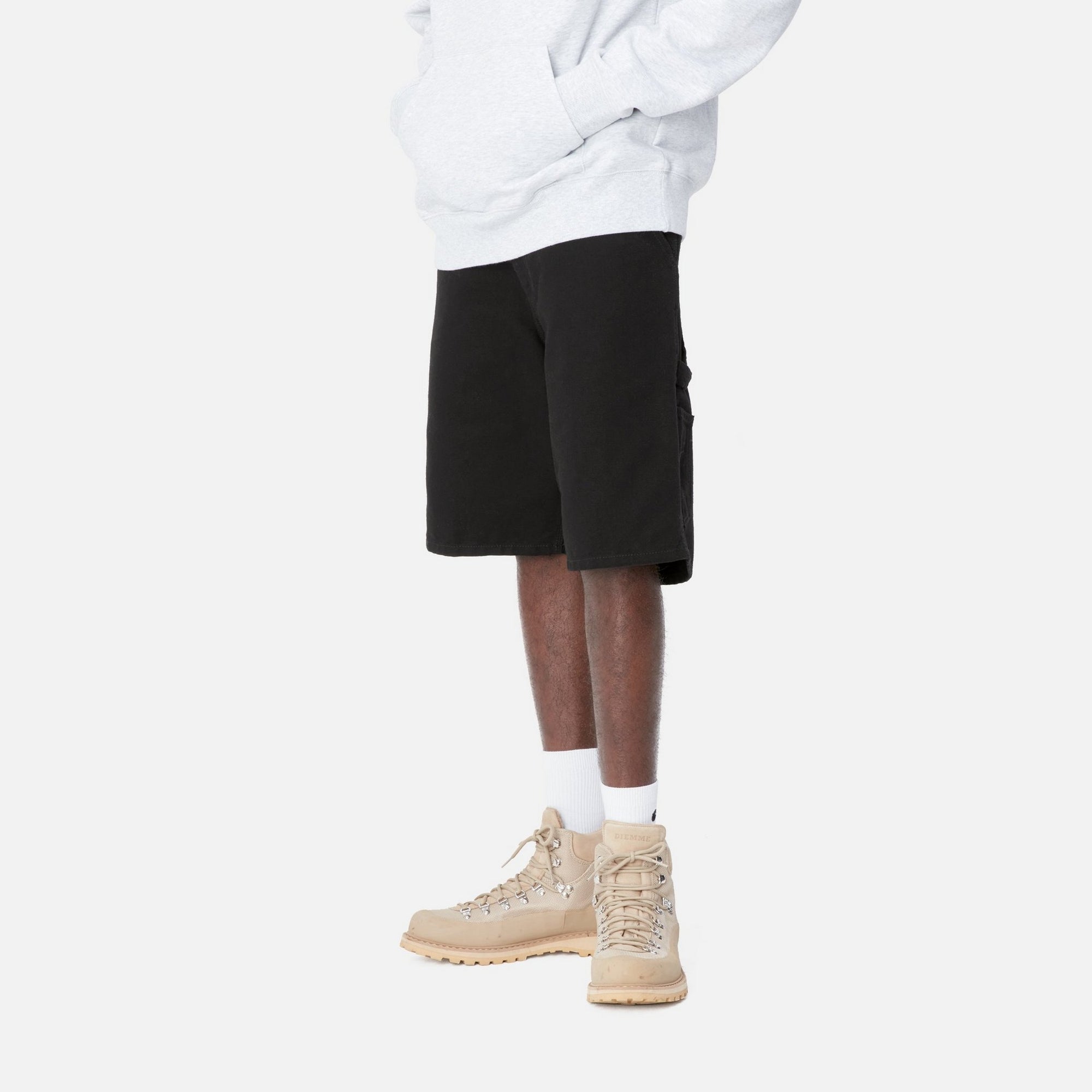 Single Knee Shorts for Men - Black Ripped Denim Shorts | Casual Streetwear & Summer Outfits