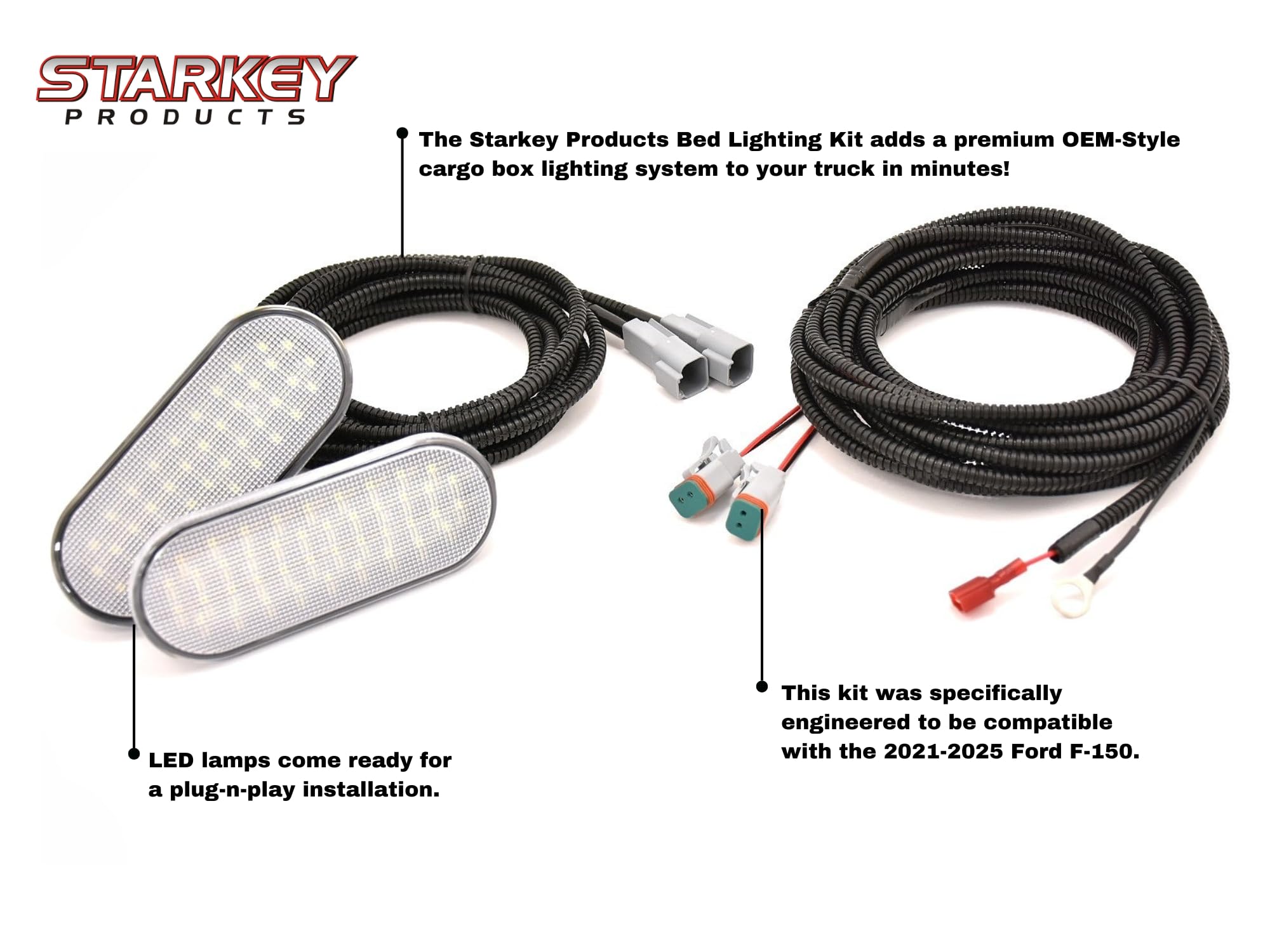 2021-2025 Ford F-150 LED Bed Lighting Kit | OEM-Style Truck Bed Lights | Waterproof & Easy Installation | Perfect for Nighttime Loading, Camping & Work Site Visibility