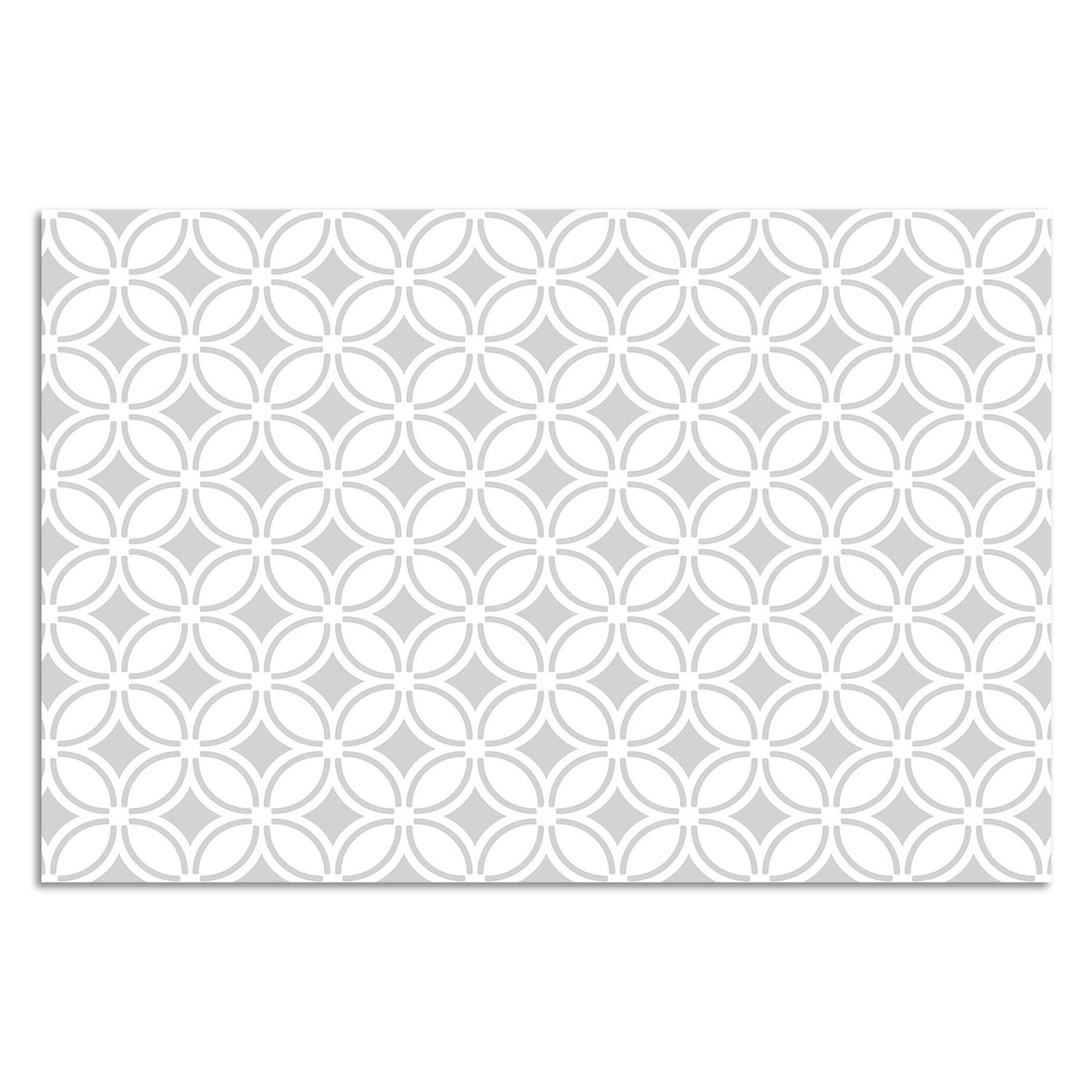 Art Maison Machine Washable Waterproof Boho Persian Area Rug - Non-Slip Vinyl Floor Mat for Living Room, Bedroom, Bathroom & Kitchen - Pet Friendly Home Decor (48x72 Inches, Grey Taupe) | Perfect for High Traffic Areas, Under Dining Tables & Pet Play Zones