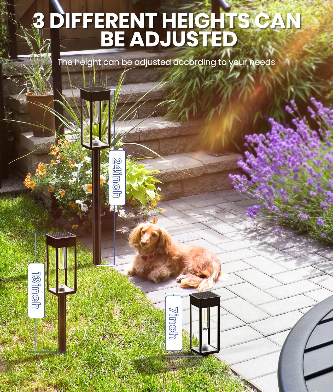 8 Pack Solar Pathway Lights Outdoor - IP65 Waterproof Solar Garden Lights for Yard, Lawn, Walkway, Driveway - Cool White LED Landscape Lighting - Perfect for Garden, Patio, Backyard & Pathway Decoration