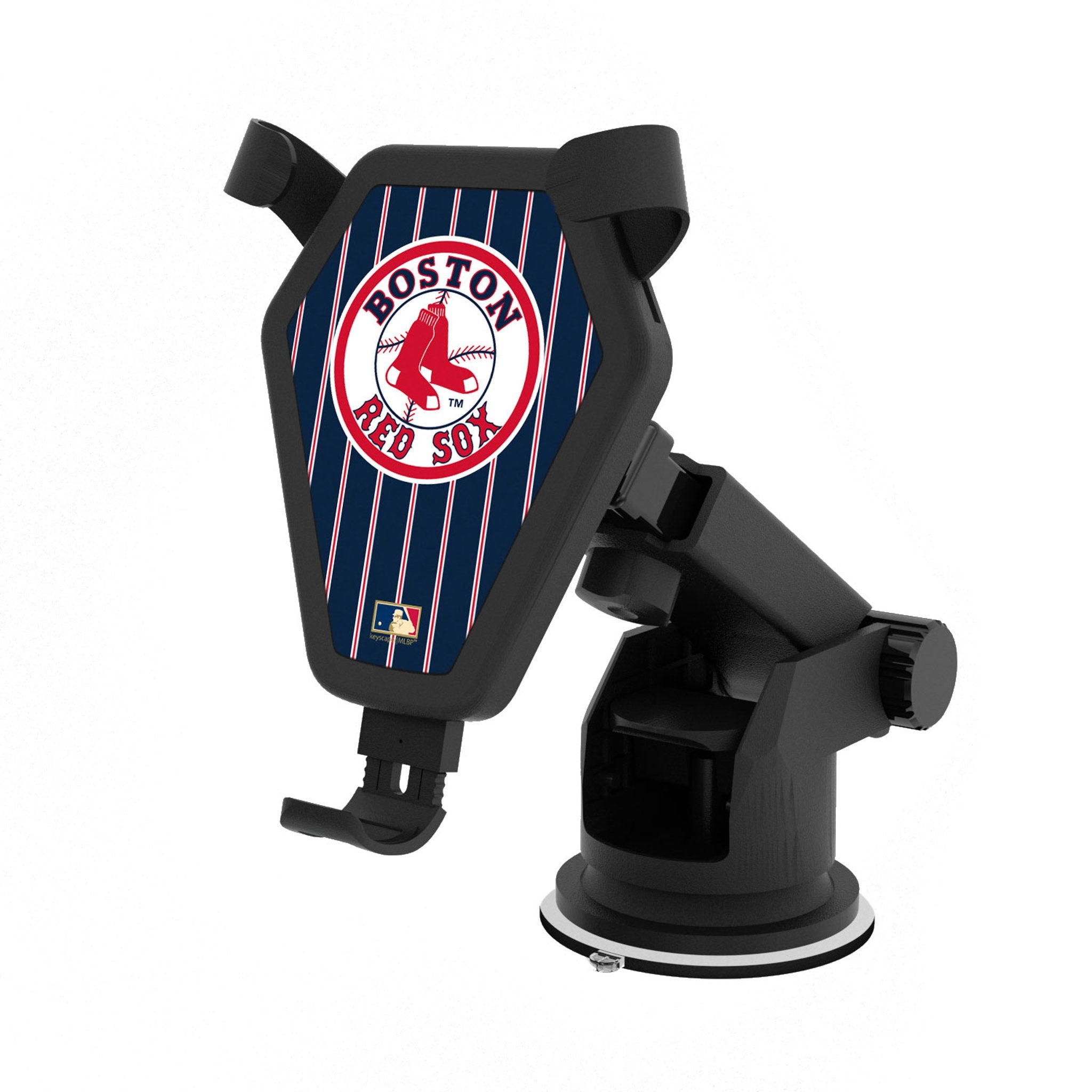 Boston Red Sox Cooperstown Collection Pinstripe Wireless Car Charger - 1976 & 2008 Commemorative Edition | Fast Charging for iPhone & Android | Perfect for Road Trips & Game Day Commutes