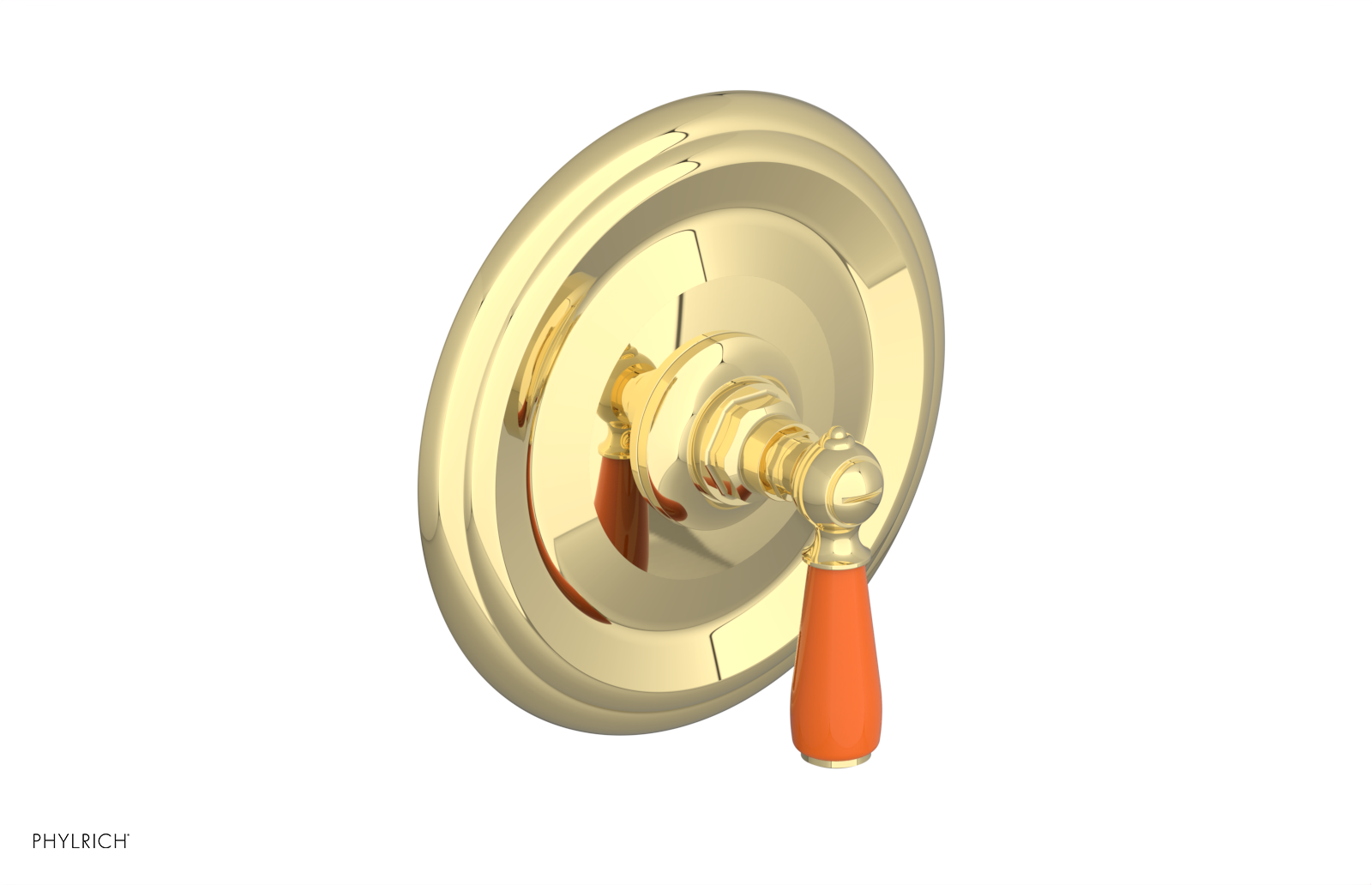 Jamestown Pressure Balance Shower Plate & Handle Trim with Orange Accents - 4