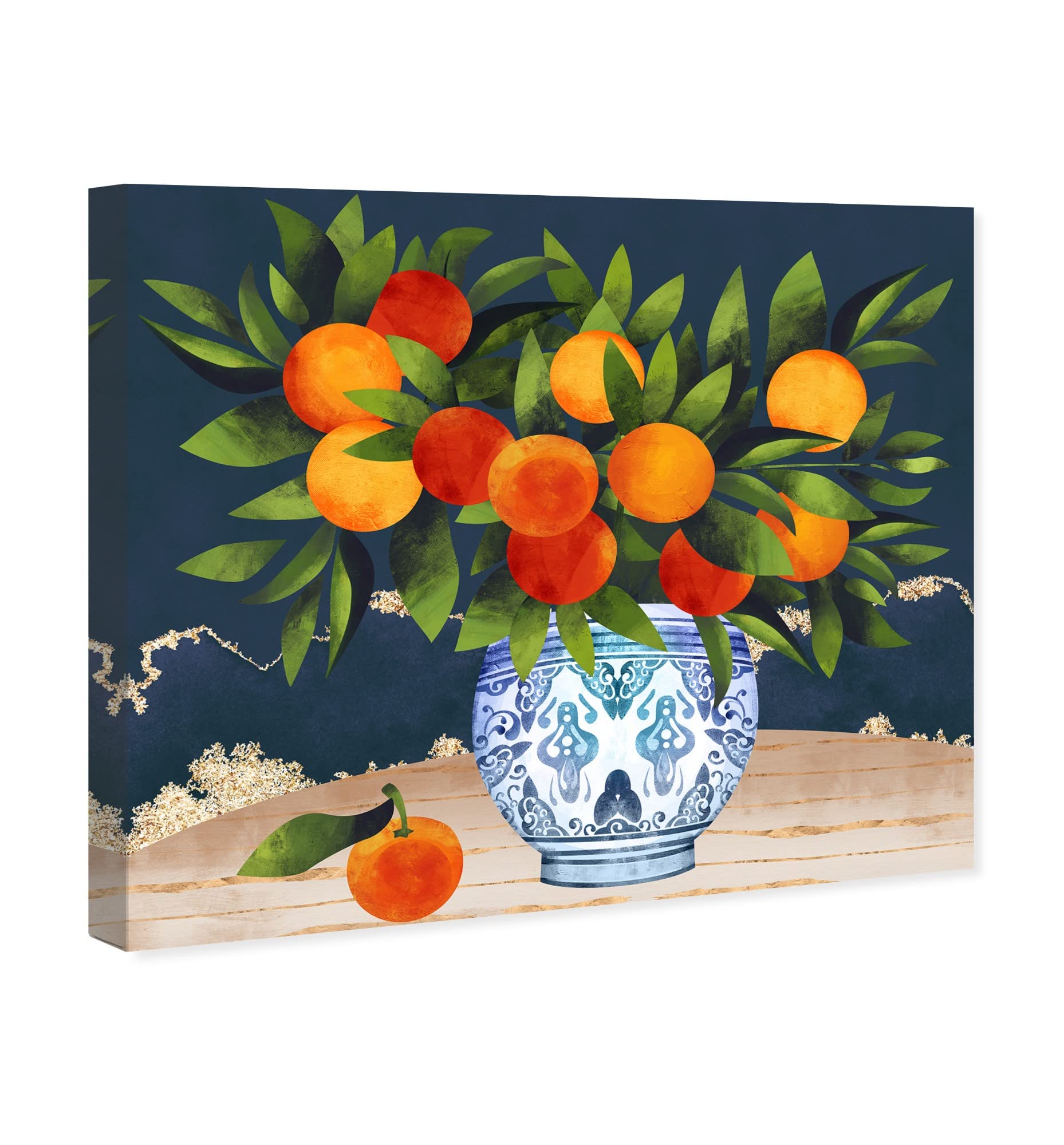 Oliver Gal Artist Co. 'Fruits and Porcelain' Food & Cuisine Wall Art Canvas Prints - Elegant Kitchen Decor for Dining Room & Restaurant Wall Decor