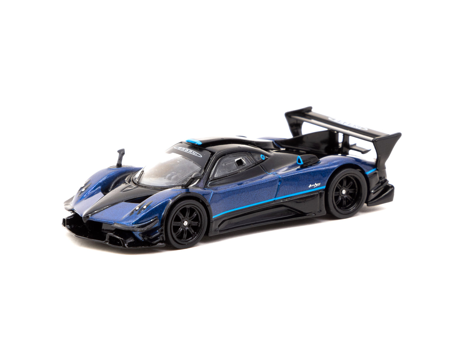 Tarmac Works 1/64 Pagani Zonda Revolución Blue Metallic Diecast Model Car - Collectible Miniature Vehicle for Display & Racing Scenes