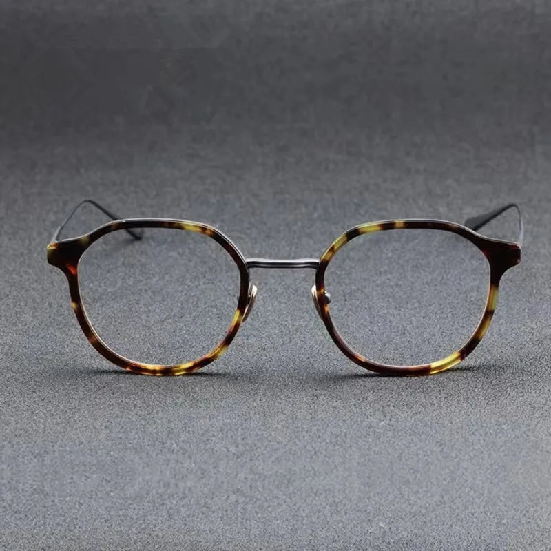 Stylish Aimee Unisex Full Rim Round Titanium Acetate Eyeglasses Frame 2241 - Lightweight & Durable for Work, Reading & Everyday Wear