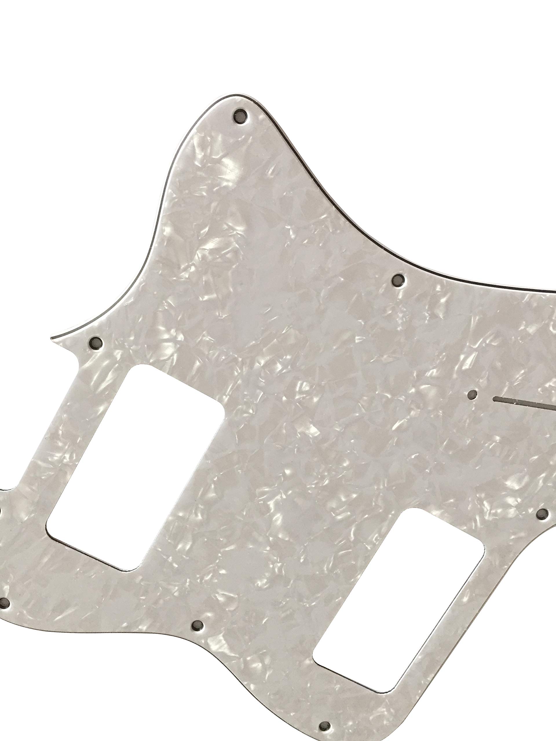 Electric Guitar Pickguard for Classic Series '72 Thinline Tele TV Jones Style - 4 Ply White Pearl Shield | Replacement Part for Vintage Guitar Repair & Customization