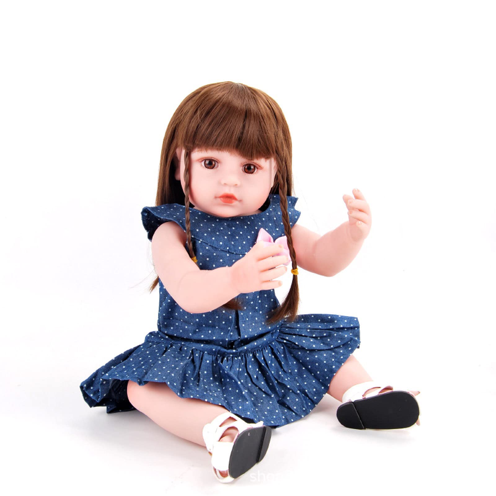 Lifelike 22 Inch Newborn Baby Doll - 55cm Realistic Reborn Vinyl Silicone Handmade Soft Doll for Collectors & Gift Giving | Perfect for Nursery Decor, Photography Props & Therapy Comfort