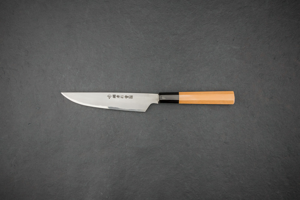 Premium Sakai Takayuki Homura Kogetsu 150mm Petty Knife by Master Itsuo Doi - Japanese Chef Knife for Precision Slicing, Peeling & Fruit Cutting - Perfect for Home Cooks & Professional Kitchens