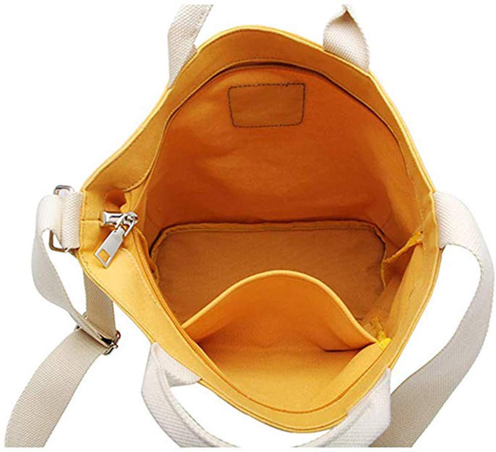 Belsmi Canvas Shoulder Bag - Cotton Tote Crossbody Purse for Women, Shopping, Travel, Work & Weekend Outings | Durable & Stylish Everyday Handbag