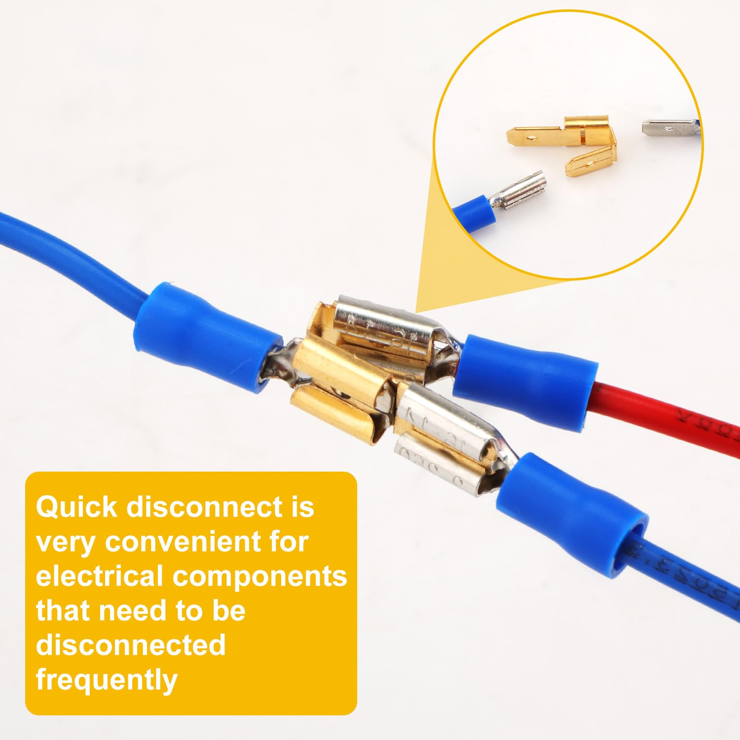 50pcs 3-Way Brass Electrical Adapter - Dual Male to Female for Home & Auto Wiring