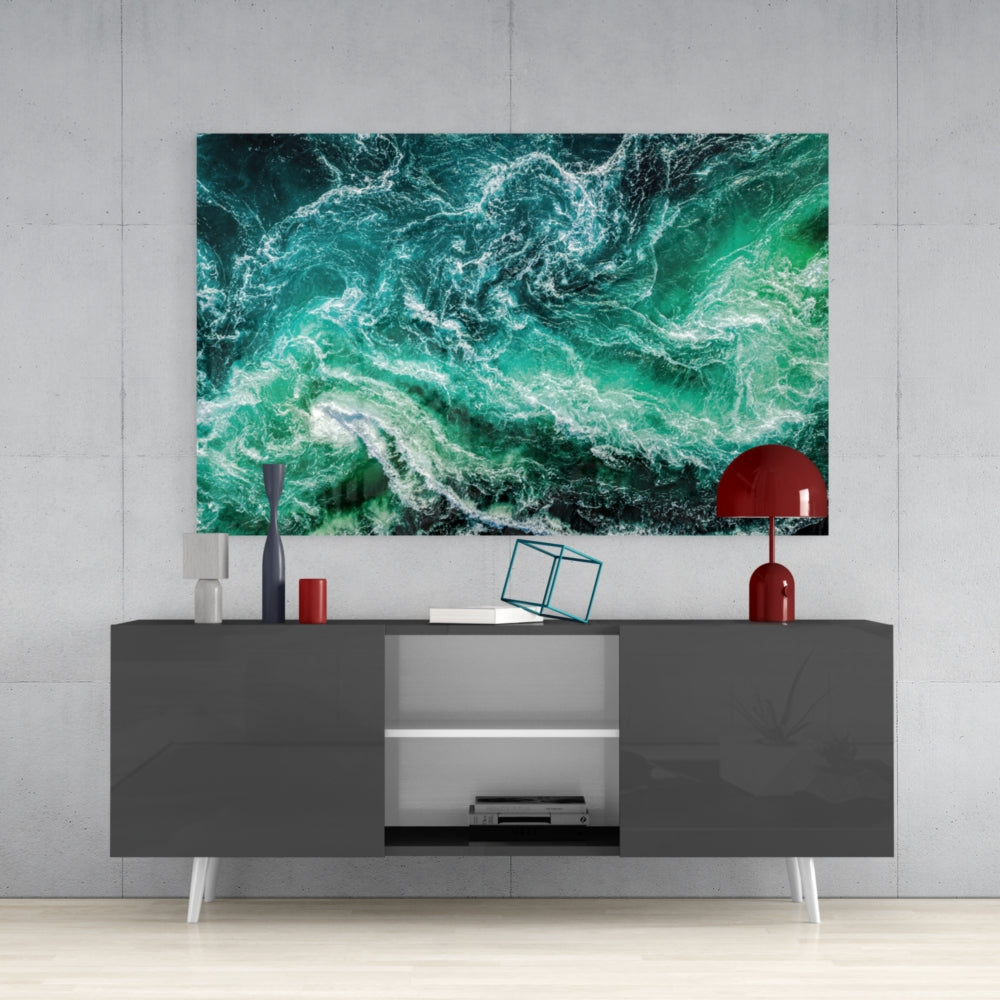 Green Waves - Eco-Friendly Home Decor & Sustainable Gifts for Housewarming, Wedding, Birthday - Perfect for Living Room, Bedroom, Office Decor