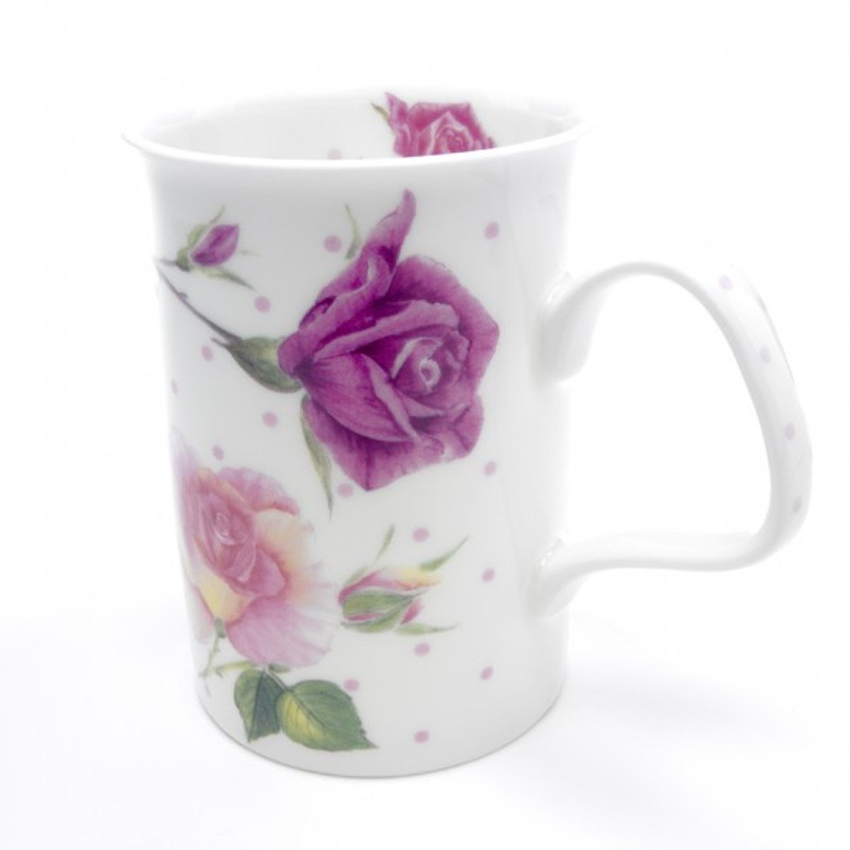 6-Piece Roy Kirkham Lancaster Mug Set - English Bone China Tea Cups - Perfect for Afternoon Tea, Gifts & Home Decor