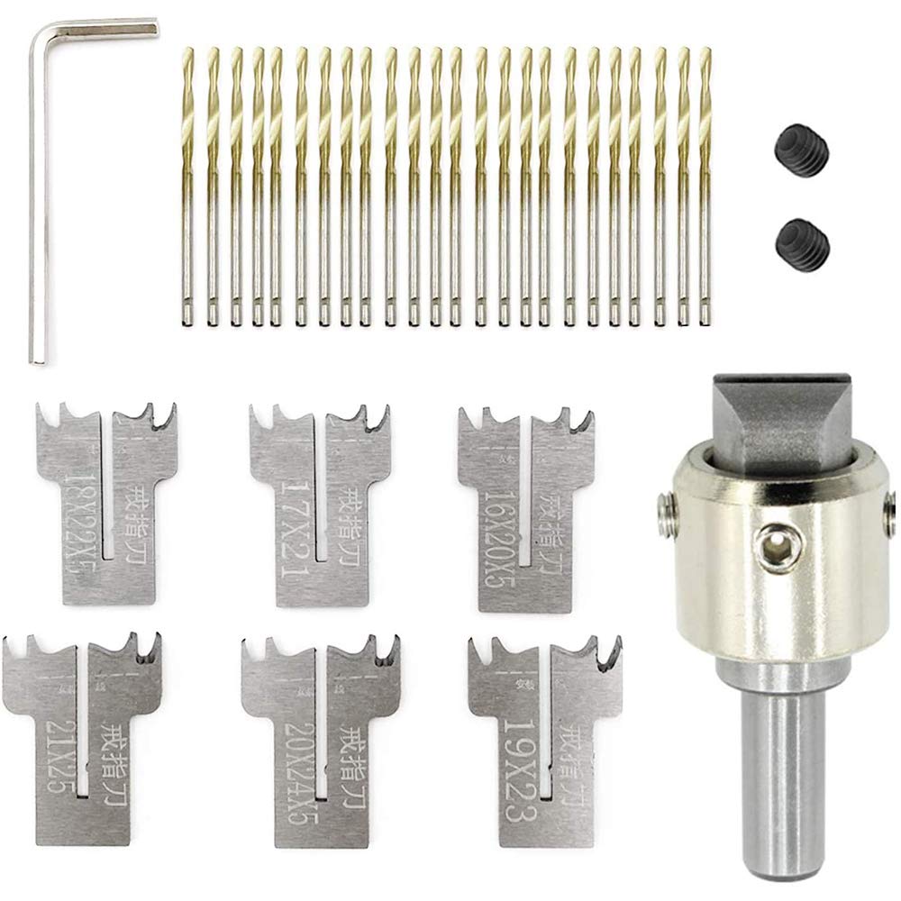 30 PCS Ring Drill Bit Set - 16-21mm High-Speed Steel Woodworking Hole Saw Kit for Wooden Rings & Beads - Perfect for DIY Jewelry Making, Wood Crafts, and Home Improvement Projects