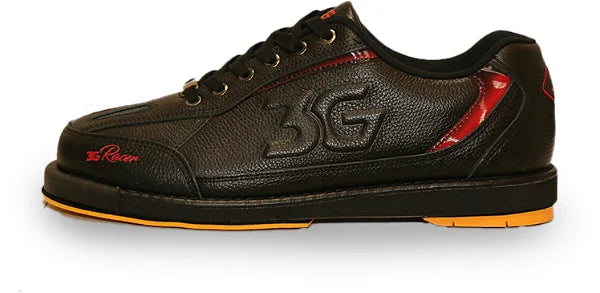 3G Men's Racer Black/Red Right Hand Bowling Shoes - Professional Comfort for League Play & Tournament Performance