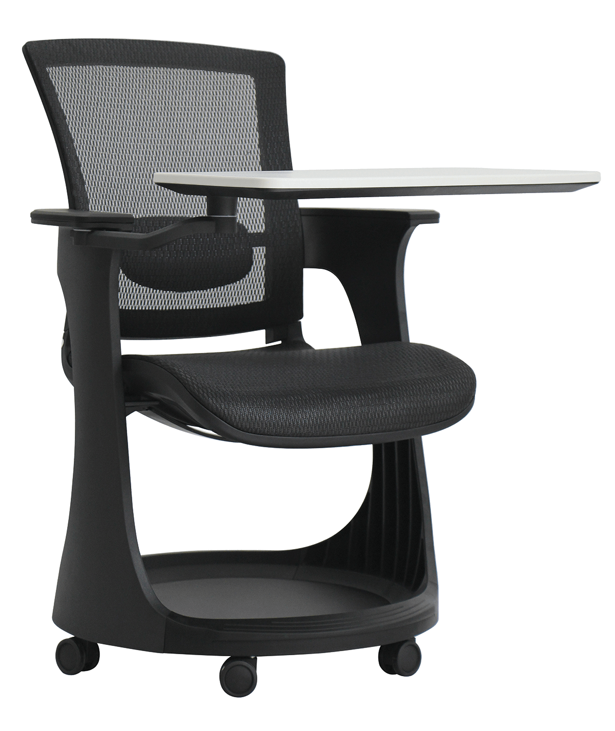 Eurotech Eduskate Elastic Mesh Office Chair with Nylon Frame - White/Black (SKTRN WHBLK) | Ergonomic Desk Chair for Home & Office Workspace