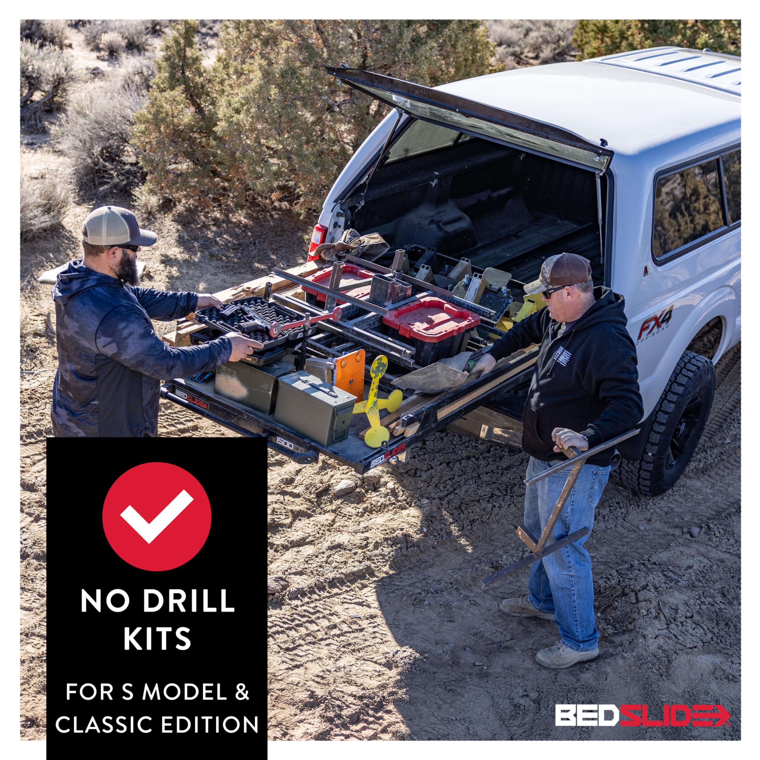 Bedslide No-Drill Truck Bed Brackets - Universal Truck Bed Organizer for Chevy Silverado & GMC Sierra (2019-2024) | 5'9