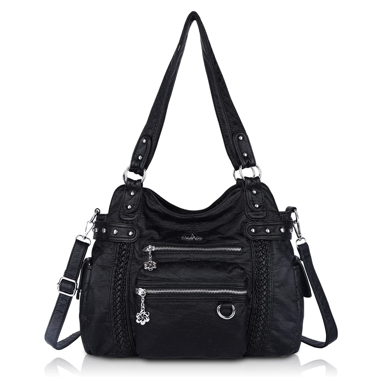 Angel Kiss Hobo Handbags for Women - Soft PU Leather Shoulder Bags & Ladies Purses - Perfect for Work, Travel and Everyday Use
