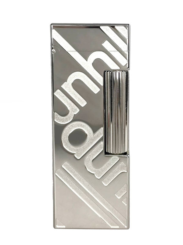 Dunhill Rollagas Canvas Palladium Plated Lighter - Premium Windproof Butane Lighter for Cigars, Cigarettes & Outdoor Use - Luxury Gift for Men & Collectors