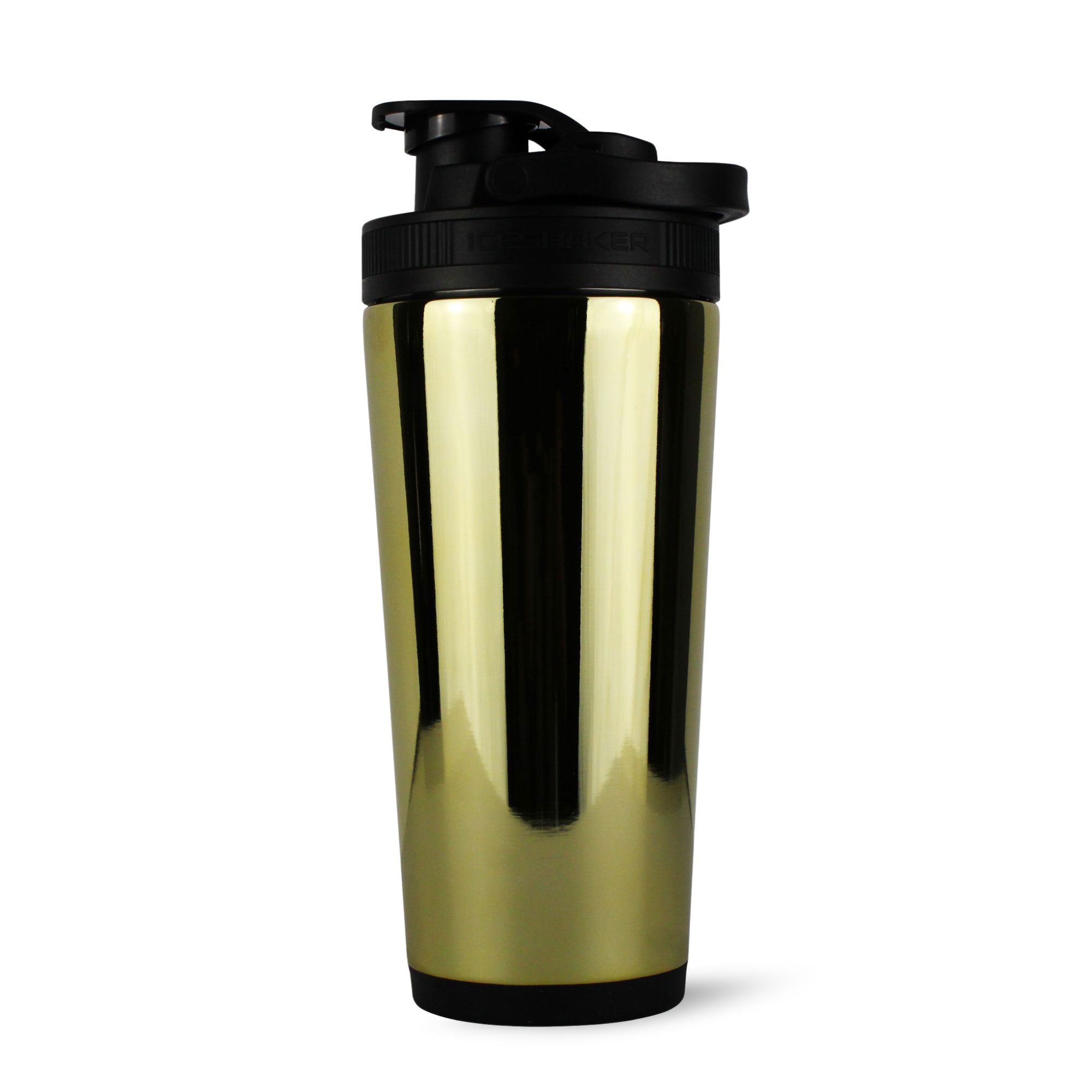 26oz Insulated Stainless Steel Ice Shaker Bottle with Leak-Proof Lid - Gold - Perfect for Gym, Workouts, Protein Shakes & On-the-Go Hydration