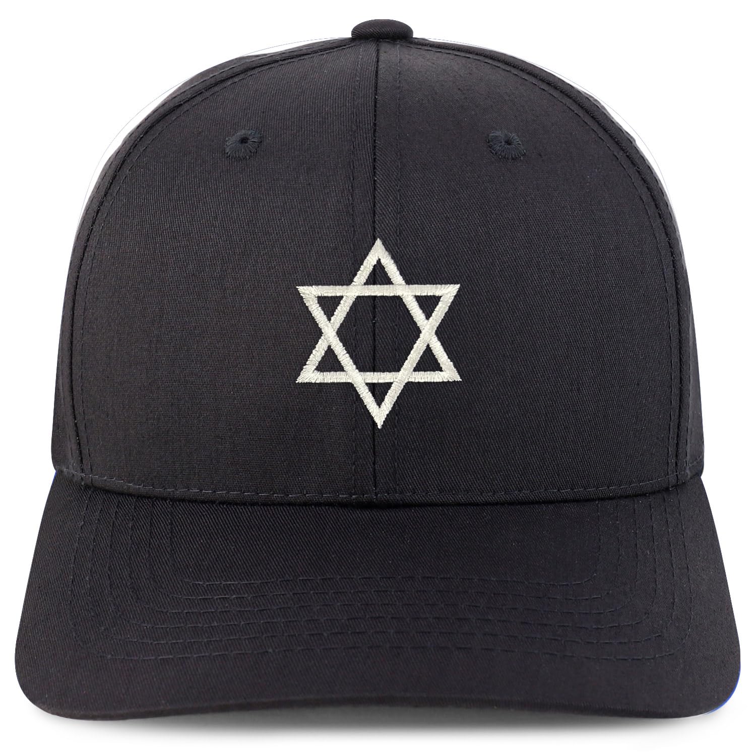 Trendy Jewish Star of David Embroidered Baseball Cap - Stylish Hebrew Symbol Snapback Hat for Men & Women - Perfect for Hanukkah Gifts, Synagogue Visits and Jewish Pride Fashion