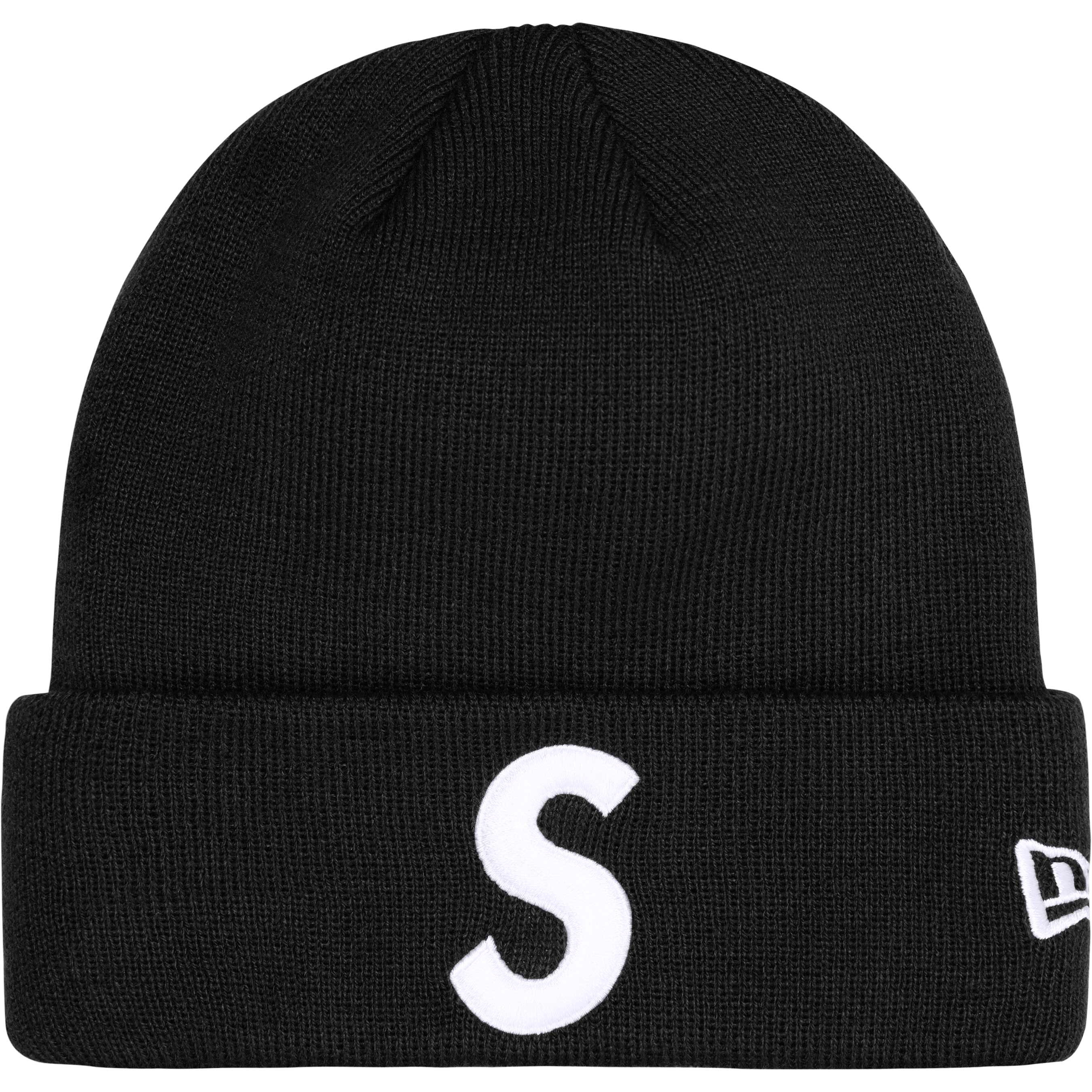 Supreme New Era® S Logo Beanie - Black Winter Hat for Men & Women - Perfect for Cold Weather, Streetwear Fashion & Outdoor Activities