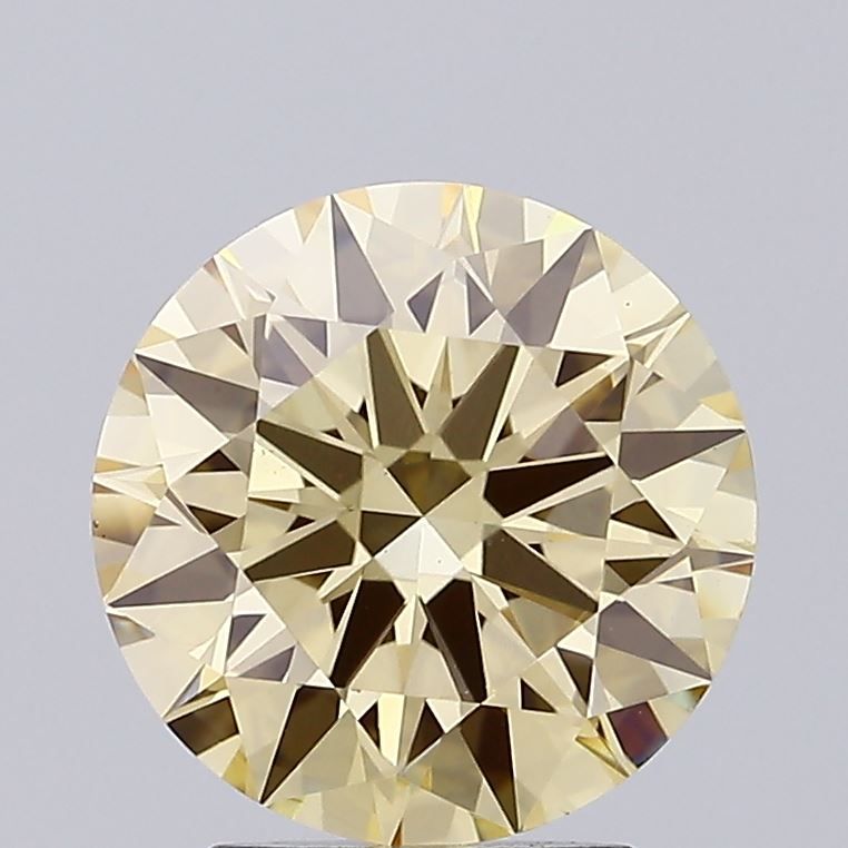 2.40 Carat Yellow VS1 Round Diamond - Premium Loose Gemstone for Engagement Rings & Fine Jewelry | Perfect for Bridal, Anniversary & Special Occasion Gifts
