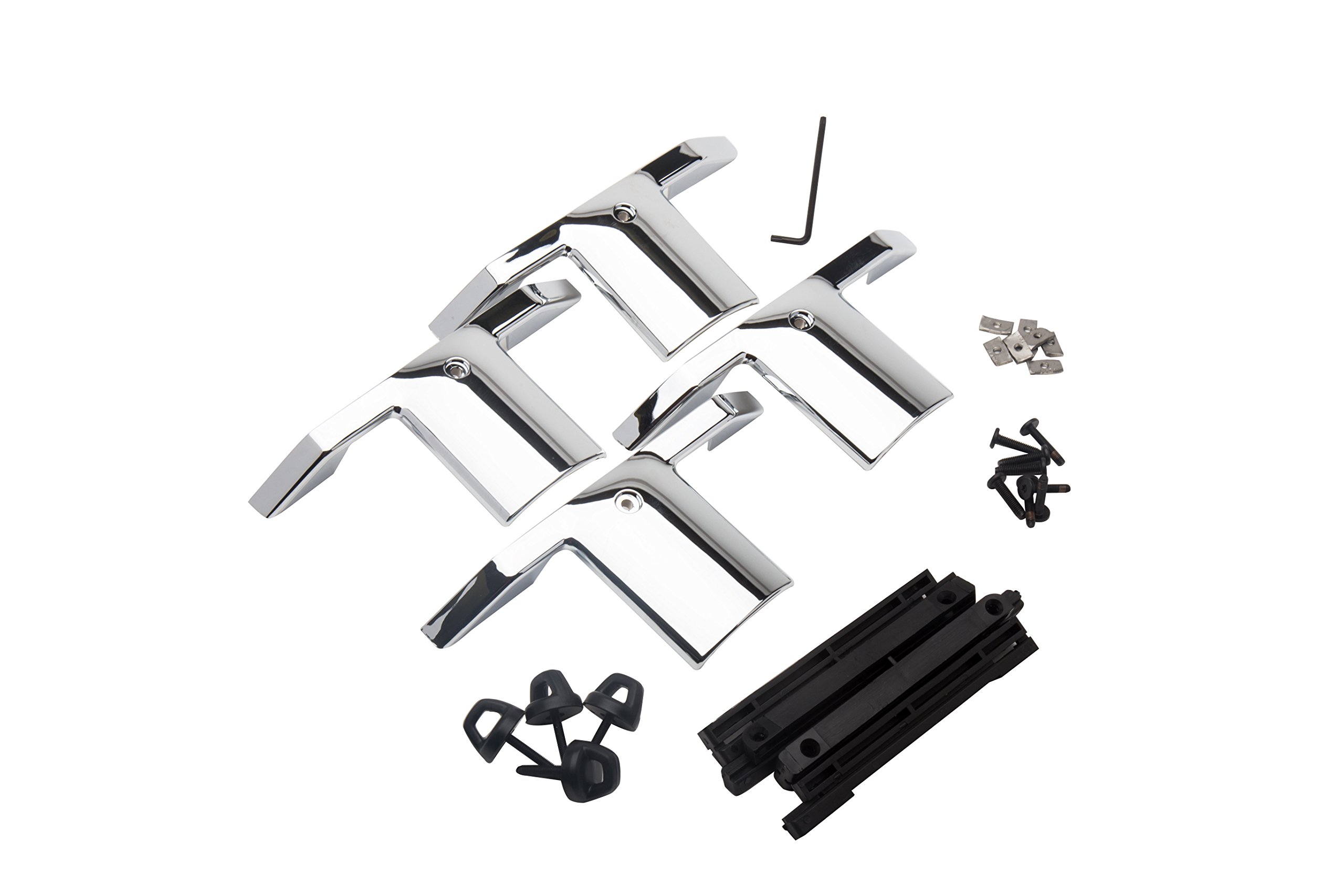 ACDelco GM Accessories 19159809 Universal Roof Rack Cross Bars Kit - Complete Set with Covers, Brackets, Loops, Nuts, Bolts & Wrench for SUV, Truck & Cargo Carrier - Perfect for Road Trips, Camping & Outdoor Adventures