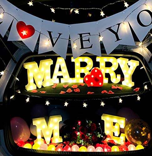 LED Letter Lights - Cute Room Decor for Bedroom, Party & Wedding
