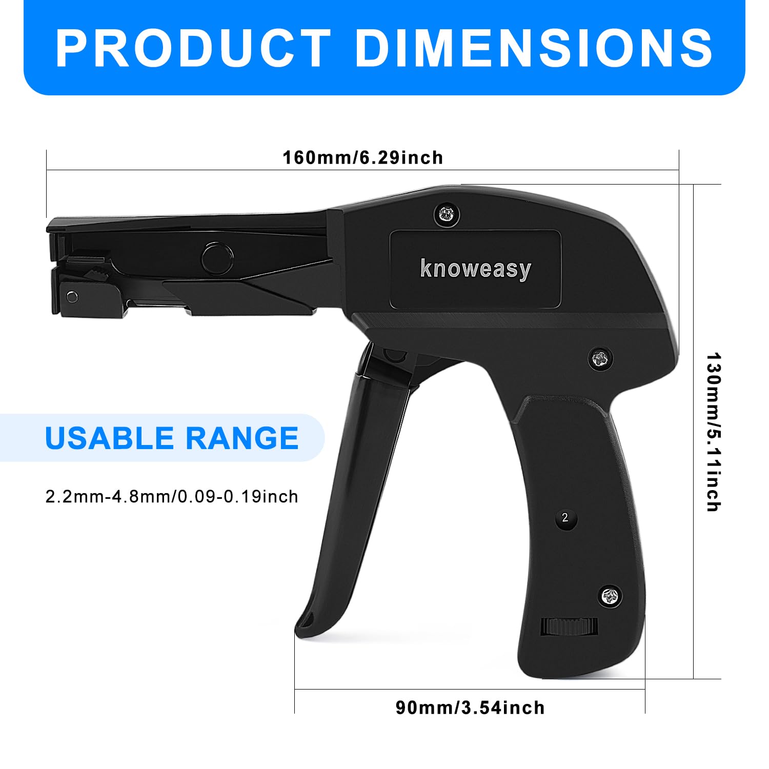 Heavy Duty Cable Tie Gun with Steel Handle - Professional Fastening & Flush Cutting Tool for Nylon Zip Ties | Essential for Electricians, Mechanics & DIY Enthusiasts | Secure Wires, Bundle Cables & Organize Workspace | Perfect for Electrical Wiring, Automotive Repairs, Home Improvement & Industrial Use | Ideal for Garage, Office, Construction Sites & Outdoor Projects | Durable Tool for Wire Management, Pipe Fixing & Home Maintenance